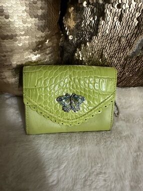 Bright Green Brighton Butterfly Accent Wallet